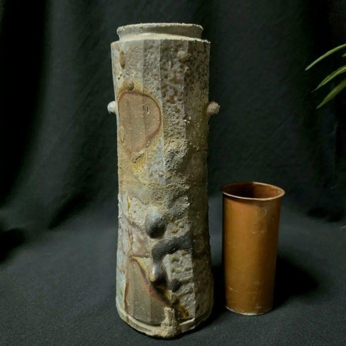 Bizen ware flower vase - ware, with